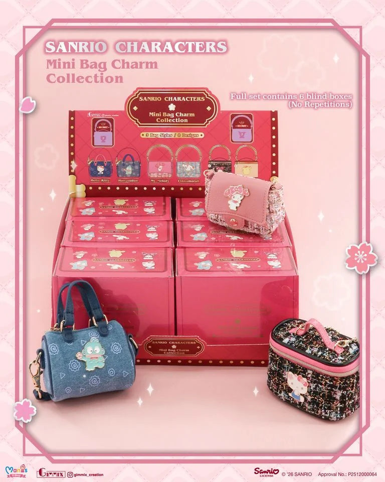 Sanrio Characters Mini Bag Charm Collection 迷你包包盲盒 (Full box 原盒 - 6pcs/box)